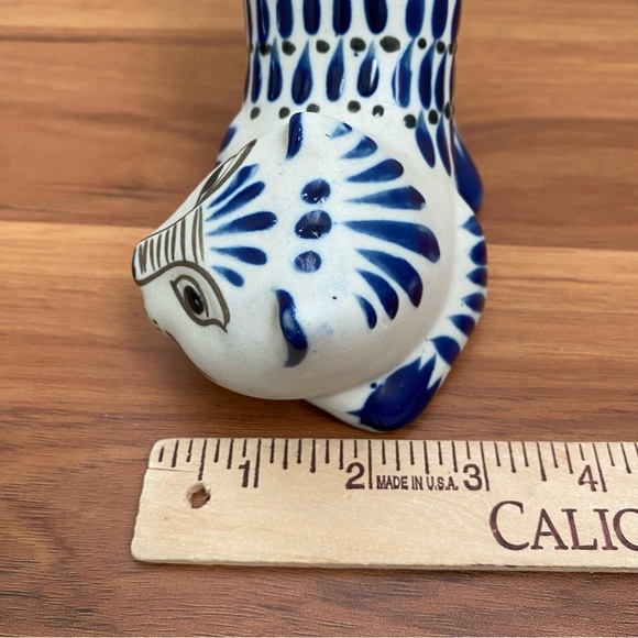 Tonala Mexican Art Pottery Gray/Blue Stretching Cat Ceramic 5” Figurine - Picture 8 of 13